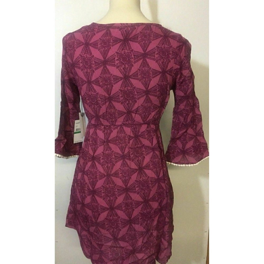 O'Neill Girls Purple LS ILA Kaftan Dress L - Picture 6 of 6
